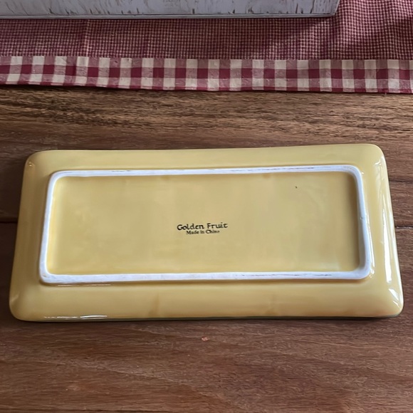 Golden Harvest Mugs (2) and Small Ceramic Tray - Picture 3 of 9